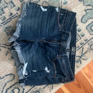 a& F distressed  jean shorts